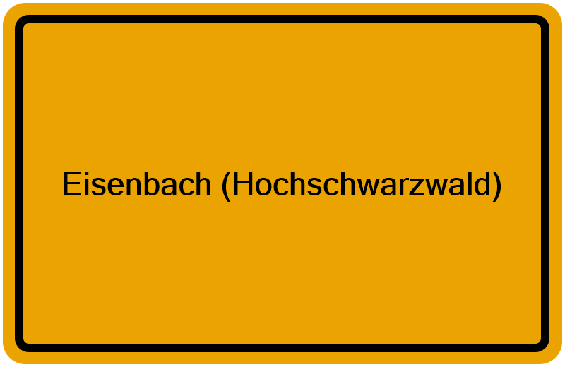 Handelsregister Eisenbach (Hochschwarzwald)